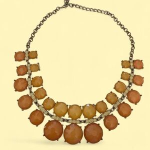 Orange gem statement necklace